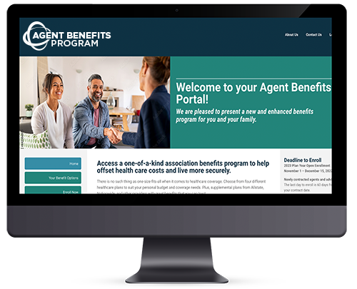 Agent Benefits Program - Desktop View